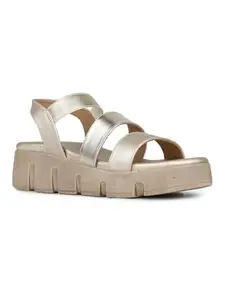 Inc.5 Womens Gold Party Wear Solid Round Toe Heels