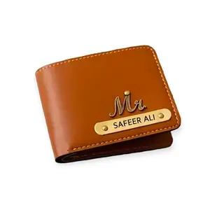 NAVYA ROYAL ART Personalized Mens Wallet Anniversary or Birthday Gift for Husband/Brother/Boyfriend/Friend - Tan ST03