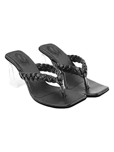 Shoetopia Women's Flat Sandal (5 Uk) /Black