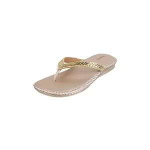 Mochi Women Gold Comfort Flat Slip-on UK/6 EU/39 (44-200)