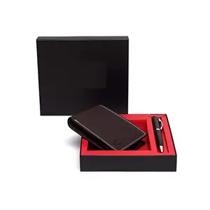 WildHorn Men Brown Genuine Leather Wallet Gift Set Combo