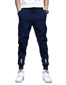RIKSAW Track Pants for Mens || Joggers for Mens || Men's Sports Regular Fit Polyester Track Pant with Two Side Zipper Pockets (TP14 Arrow)
