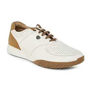 Buckaroo Erling Fine Mild Natural Leather Off White Casual Shoes for Mens: Size UK 9