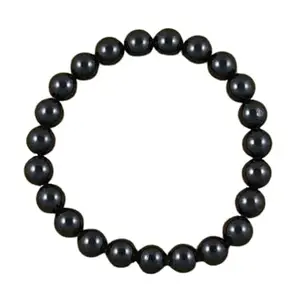 Cuonna Gems Gallery A1 Quality Natural Round Beads Black Tourmaline Bracelet Original Certified काला टूमलाइन ब्रेसलेट Handmade Schorl Hath Ka Bracelet Man & Women