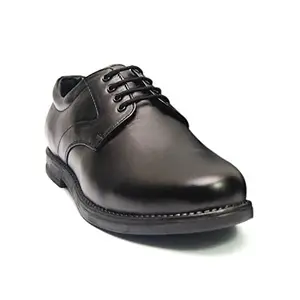 Bonicci Formal Shoes for Men with TPR Rubber Sole Office/Outdore Genuine Leather Derby Shoes Black