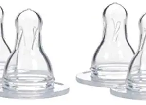 Dr. Brown's Standard 4 Count Nipples Level 3 (Pack of 1, White)