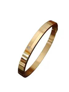 Unisex Gold/Rose Gold/Black Toned Kada Collection - Spiritual Om, Plain & Studded Designer Bracelets for Men & Women - Everyday & Occasion Wear