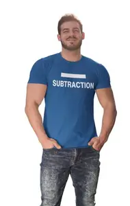 Shoppingara Subtraction (Blue T) - Clothes for Mathematics Lover - Foremost Gifting Material for Your Friends, Teachers, and Close Ones