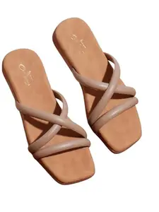 Chinraag Women Cross-Strap Slip-On Comfort Sandals