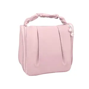 LETGO Pearl Hanging Toiletry Bag for Women Travel Makeup Bag Organizer Toiletries Bag for Travel Size Essentials Accessories Cosmetics, Pink, Hanging