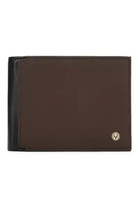 Allen Solly Men Black Patterned Genuine Leather Wallet