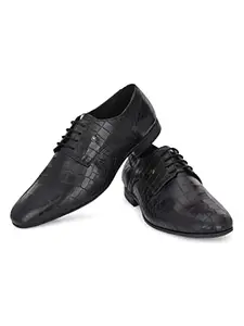 ALBERTO TORRESI Class up Your Style with Our Leather Formal Shoes for Men - Lace-up Closure, Perfect for Office & Occasions - Black - 11 UK/India