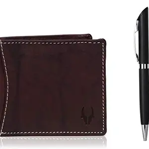 WildHorn Men Brown Genuine Leather Wallet Gift Set Combo