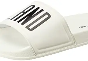 Woodland Men's White PU Slipper-8 UK (42 EU) (FF 4053021)