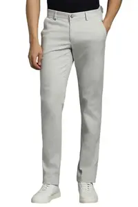 Louis Philippe Men's Slim Casual Pants (LYTFCSLFT82090_Grey