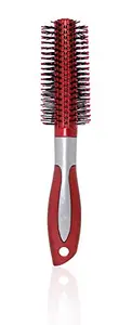 AASA Small Round Hair Brush for Blow Drying and Hair Styling With Soft Nylon Bristles 8.8Inch for Short and Medium Curly Hair (Color May Vary) Pack of 1(Hair Brush Multicolor)