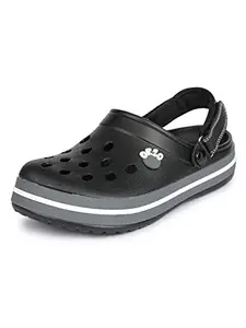 ABROS Men's AZCG0503 Clogs_Black/D.Grey_7UK