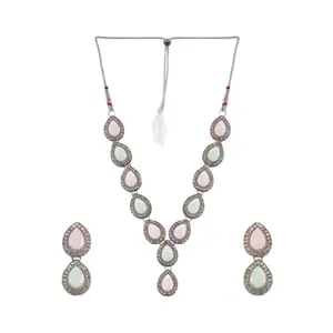 Necklace Set For Women & Girls | Stone Necklace Set | Pack Of 1 | Multicolor