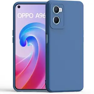 CSK Back Cover Oppo A96 Scratch Proof | Flexible | Matte Finish | Soft Silicone Mobile Cover Oppo A96 (Blue)