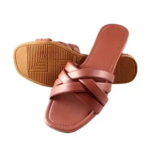 Women 4 LINE FLATS (TAN, numeric_7)