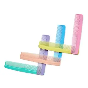 Zodiac Professional Hair Combs Set, 6 Pieces, Pastel Colours, Fine and Wide Tooth Styling Combs