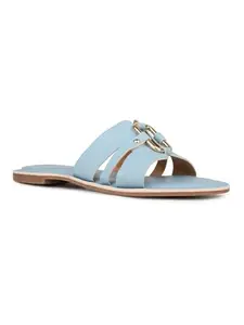 Inc.5 Womens Blue Casual Solid Open Toe Flats