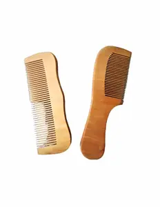 Generic Wooden comb for Man & women Neem wooden comb for hair growth ( Size SMAL 2x1x7 Inch Color Brown WEIGHT : 20 Grams )