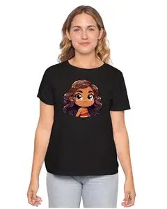 ALLEN BLACK Men's & Women's Regular Fit 100% Cotton T-Shirt (MOANAUNX-Black 3XL Men Round_)