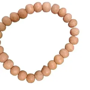 Cuonna Gems Gallery चंदन ब्रेसलेट ओरिजिनल सर्टिफाइड Beautiful Brown Colour Chandan Bracelet For Men Original Certified चन्दन का ब्रेसलेट Hand Knotted Stretchy Round Beads Sandalwood Bracelet For Women