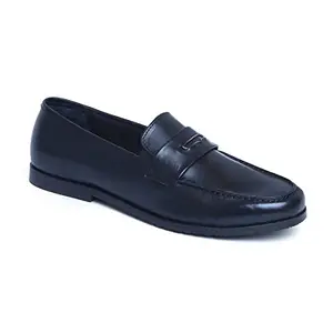Zoom Shoes Men's Genuine Leather Formal Shoes for Office/Casual Wear AD-1141 Black