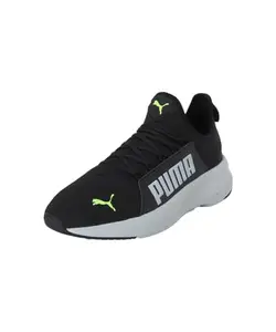 Puma Mens Softride Premier Slip-On Black-Pro Green-Platinum Gray Running Shoe - 8 UK (37654015)