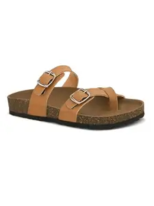 EL PASO Women Cloud Series Brown Faux Leather Casual Slip On UltraComfort Flats EPWYK2293Brown_7