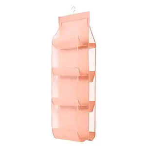 Trexeer 6 Pocket Foldable Hanging Storage Purse Handbag Organiser for Women Ladies (Beige)