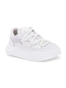 AADI Men's White Comfortable Lightweight Outdoor Lace Up Running, Walking & Gym Casual Sport Shoes