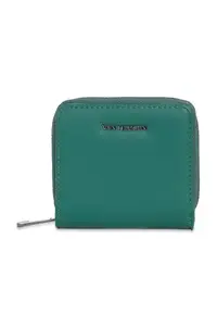 Van Heusen Polyurethane Women's Green Solid Casual Wallets