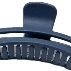 Samaan Dekho Hair Claw Clips Strong Hold Rectangle Hair Claw 1 Pack Glossy Solid Color Hair Jaw Clamp Non-Slip Catch Hair Clips Jumbo Hair Styling Accessories for Women Girls (Blue)