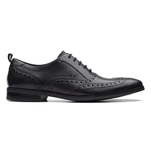 Clarks Men's StanfordBrogue Black Leather Brogues-7 UK (26161169