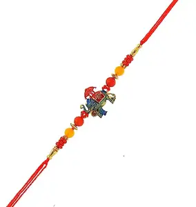brown leaf Designer Rakhi Pack Of 2 Men's Rakhi For Rakshabandhan Combo Pack For Bhaiya Bhabhi With tilak Pack (Style Of 1)