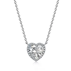 The Rayr Girl Sterling Silver Halo Heart Necklace | 6 Months Warranty