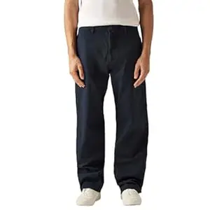 Levi's Men's Navy Blue Loose Fit Mid Rise Jeans