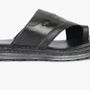 Lee Cooper Men's LC4521C Leather Flip Flop Slipper_Black_40EU