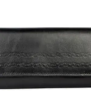 REEDOM FASHION Genuine Leather Women Evening/Party, Travel, Ethnic, Trendy, Casual, Formal Black Genuine Leather Wallet (6 Card Slots) (Black) (RF4635)