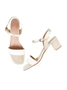 TRYME Alluring and Classy Block Heel Light Weight Comfortable & Trendy Party Heels for Girls & Women