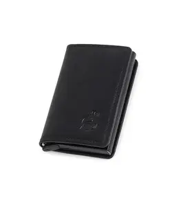 Stealodeal Black RFID Blocking Pu,Aluminum ATM/Credit/Debit 6 Slots 2 Cash Slot Men & Women Card Holder