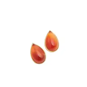Gempro Camelian Sunset Symphony ear ring for Women and Girl