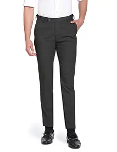 Arrow Dobby Autoflex Formal Trousers Dark Grey