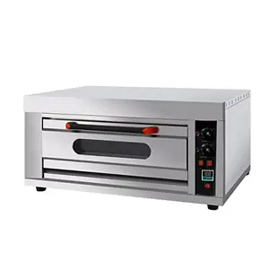 Shoppers Hub PNQ Single Deck 16.5 x 25 Inches Heavy Duty Electric One Deck One Tray (E 1D1T) Baking Oven for Ideal Use in Hotels, Restaurants, Cafes, Cloud Kitchen and Other Commercial Outlets (Oven Baking Area ~ 16.5 x 25 Inches Approx and Tray INCLUDED in the Pack)