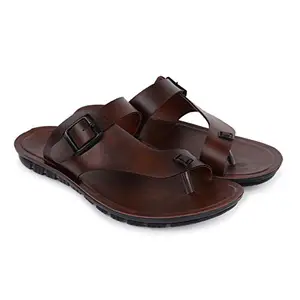 PU-SPM Men's Casual Daily Sandals and Floaters (Brown)