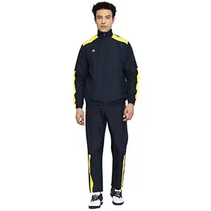 Nivia Carboxy -7 Tracksuit for Men (Navy/Golden Yellow,XS)