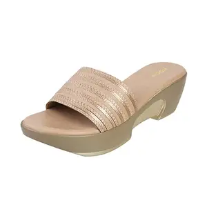 Mochi Womens Synthetic Peach Slip Ons (Size (6 UK (39 EU))